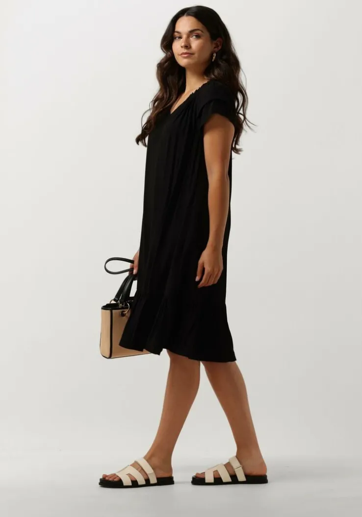 zwarte co'couture mini jurk sunrise cropped dress