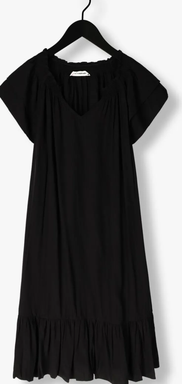 zwarte co'couture mini jurk sunrise cropped dress