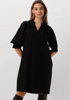 zwarte co'couture mini jurk hera frill crop dress