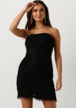 zwarte co'couture mini jurk gonzocc strap dress