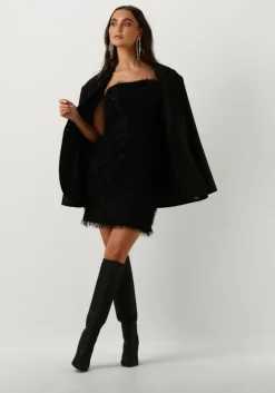 zwarte co'couture mini jurk gonzocc strap dress
