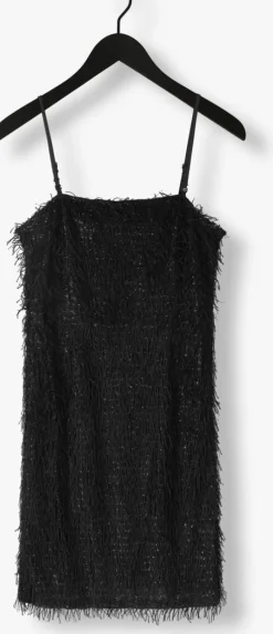 zwarte co'couture mini jurk gonzocc strap dress