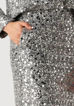 zwarte co'couture minirok boucle cc sequin mini skirt