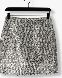 zwarte co'couture minirok boucle cc sequin mini skirt