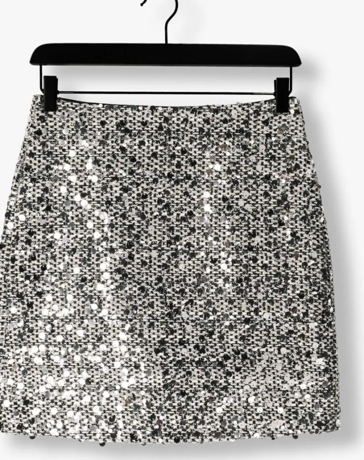 zwarte co'couture minirok boucle cc sequin mini skirt