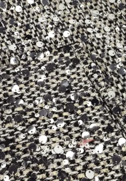 zwarte co'couture minirok boucle cc sequin mini skirt