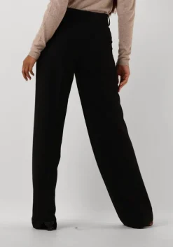 zwarte co'couture pantalon vola long wide pant