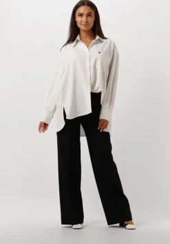 zwarte co'couture pantalon vola long wide pant