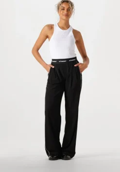 zwarte co'couture pantalon aminacc logo piping ll pant