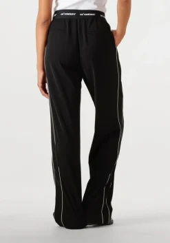 zwarte co'couture pantalon aminacc logo piping ll pant