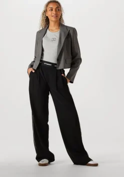 zwarte co'couture pantalon aminacc logo piping ll pant