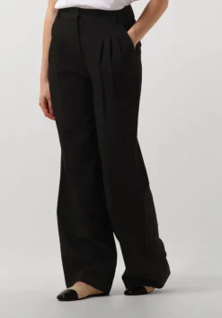 zwarte co'couture pantalon vola pleated long pant