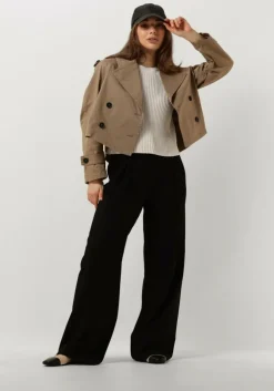 zwarte co'couture pantalon vola pleated long pant