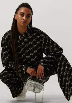 zwarte co'couture pantalon logo line pant