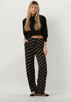zwarte co'couture pantalon logo line pant