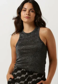 zwarte co'couture top sahara glitter tank top