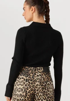zwarte co'couture trui bonny polo long sleeve
