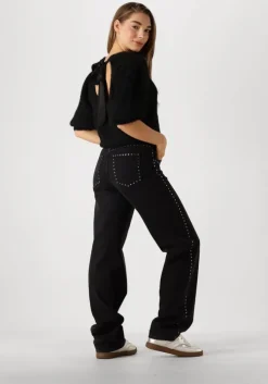 zwarte co'couture trui coralie bow rib knit