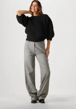 zwarte co'couture trui coralie bow rib knit