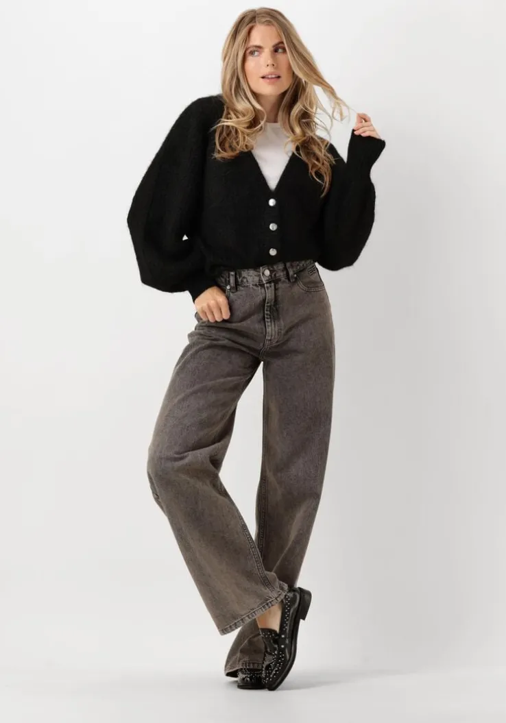 zwarte co'couture vest corelie button knit