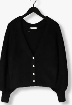 zwarte co'couture vest corelie button knit