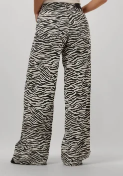 zwarte co'couture wide jeans zion zebra wide pant