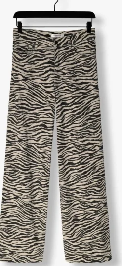 zwarte co'couture wide jeans zion zebra wide pant