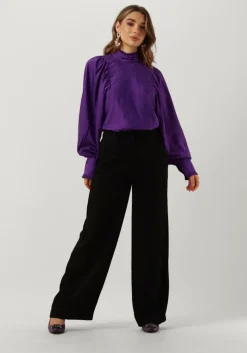 zwarte co'couture wijde broek celeste wide pant