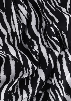 zwarte colourful rebel maxi jurk felin zebra maxi wrap dress