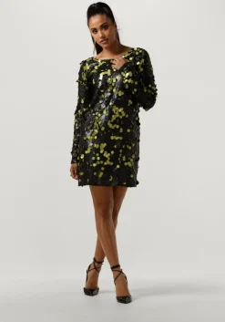 zwarte colourful rebel mini jurk tini sequins straight dress