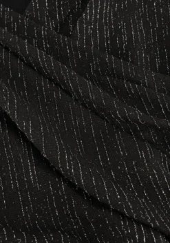 zwarte colourful rebel mini jurk bryssa lurex stripes padded dress