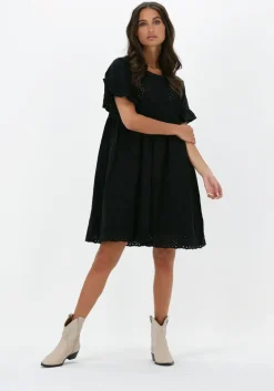 zwarte colourful rebel mini jurk rissey broderie anglaise babydoll dress