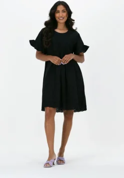zwarte colourful rebel mini jurk rissey broderie anglaise babydoll dress