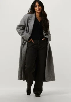 zwarte colourful rebel tops & t-shirts nori fine knit cropped longsleeve polo