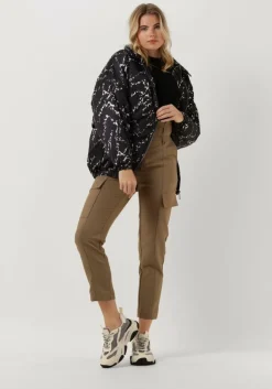 zwarte colourful rebel trui toby sleeve detail knitwear sweater