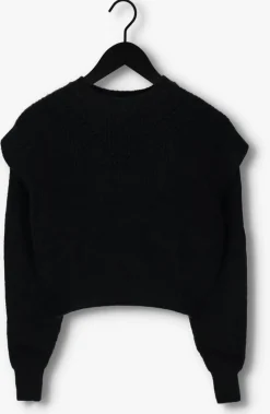 zwarte colourful rebel trui toby sleeve detail knitwear sweater