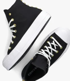 zwarte converse hoge sneakers chuck taylor all star lift platform