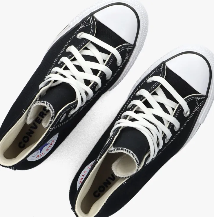 zwarte converse hoge sneakers chuck taylor all star wedge hi