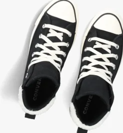 zwarte converse hoge sneakers chuck taylor all star puff lift hi