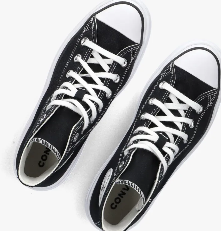 zwarte converse hoge sneakers chuck taylor lugged heel hi