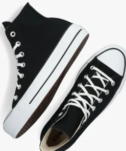 zwarte converse hoge sneakers chuck taylor all star lift hi