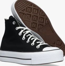 zwarte converse hoge sneakers chuck taylor all star lift hi