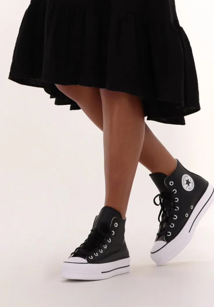 zwarte converse hoge sneakers chuck taylor all star lift hi
