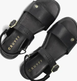 zwarte cruyff junior platte sandalen ina