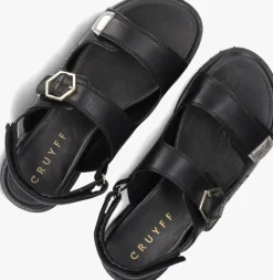 zwarte cruyff junior platte sandalen breeze