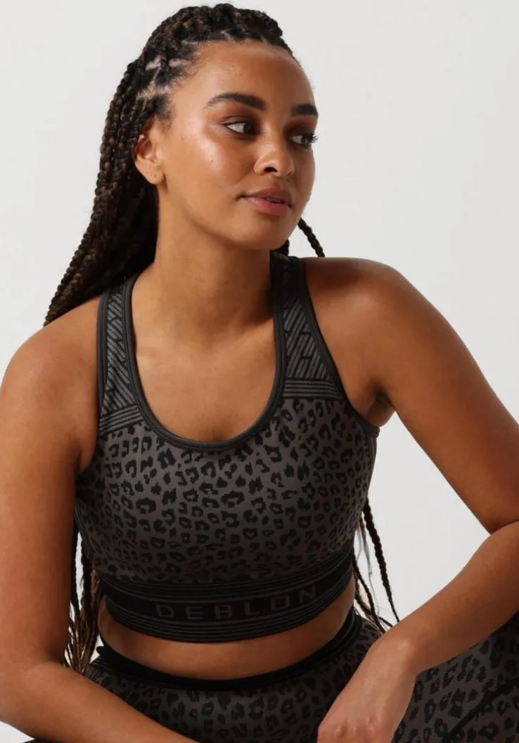 zwarte deblon sports top joy seamless top