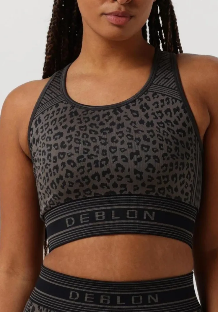 zwarte deblon sports top joy seamless top