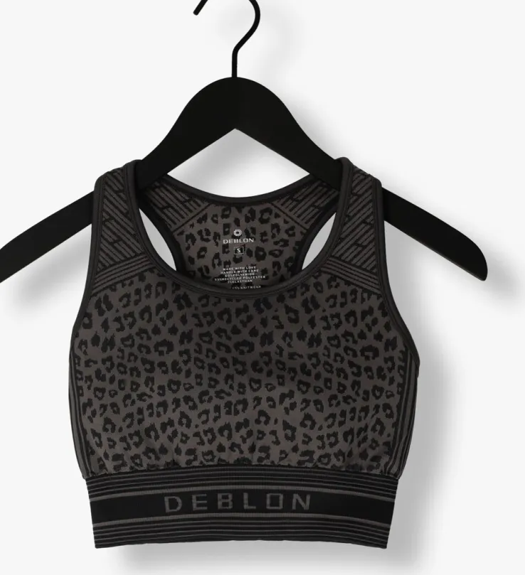 zwarte deblon sports top joy seamless top