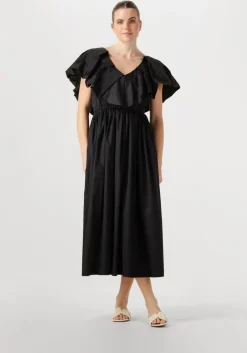 zwarte devotion midi jurk deos