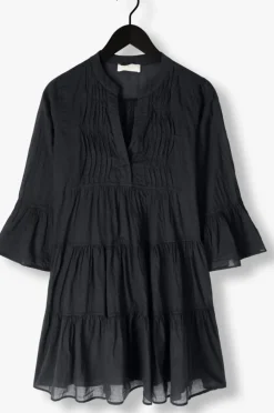 zwarte devotion mini jurk neon